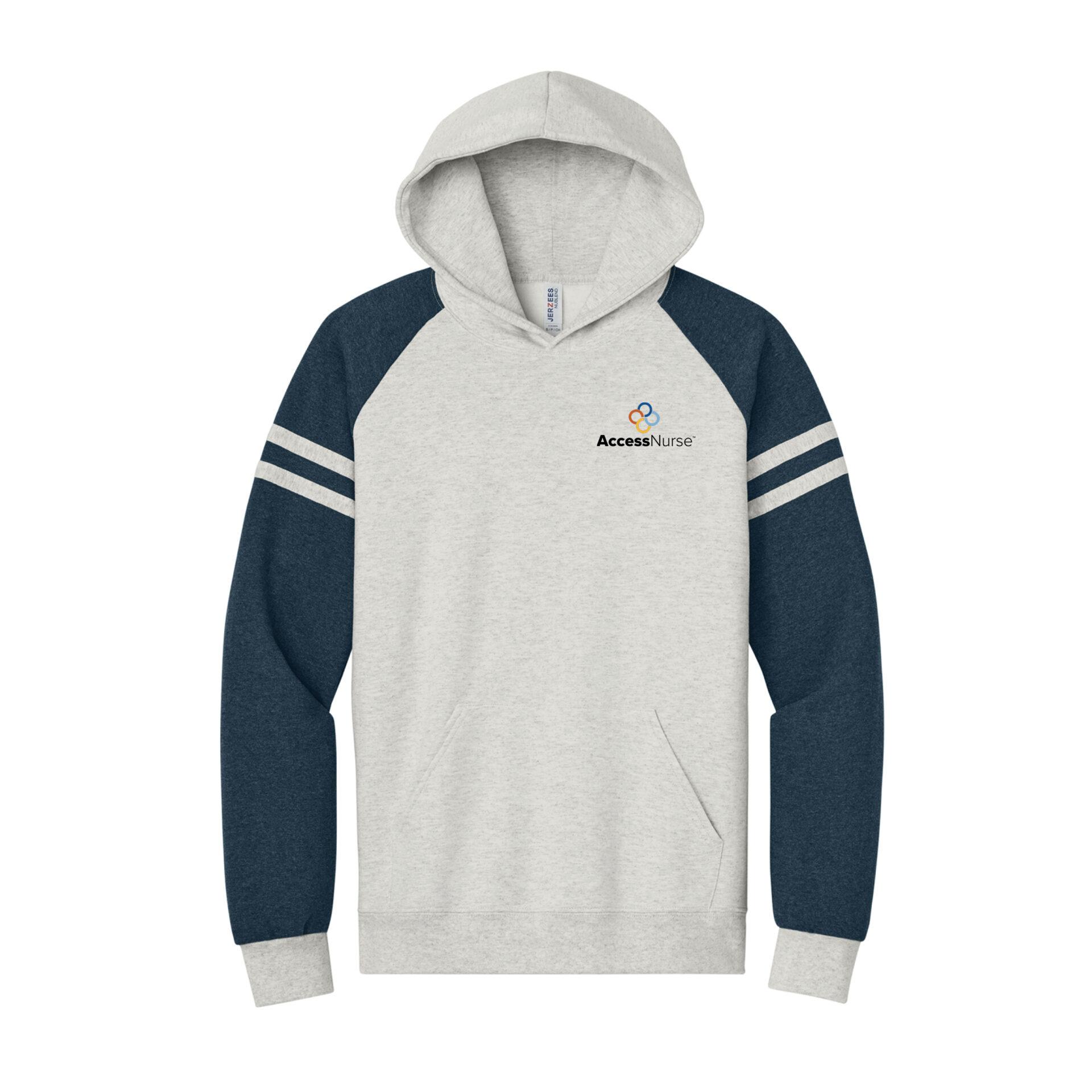 Jerzees Unisex NuBlend Varsity Colorblock Hooded Sweatshirt - Image 2