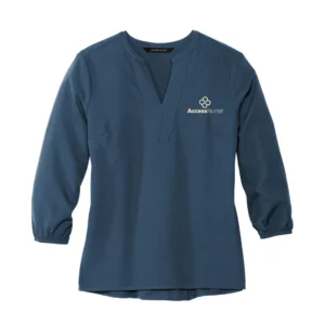 Mercer+Mettle Women's Stretch Crepe 3/4-Sleeve Blouse