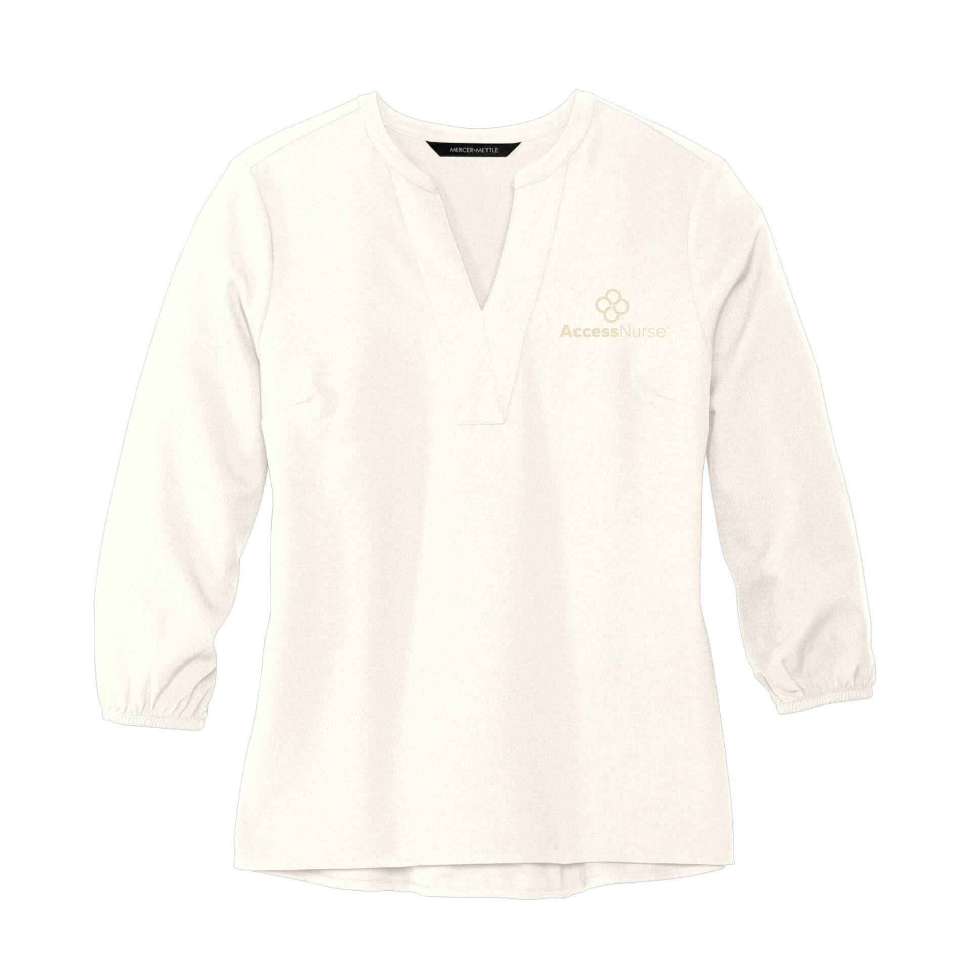 Mercer+Mettle Women's Stretch Crepe 3/4-Sleeve Blouse - Image 3